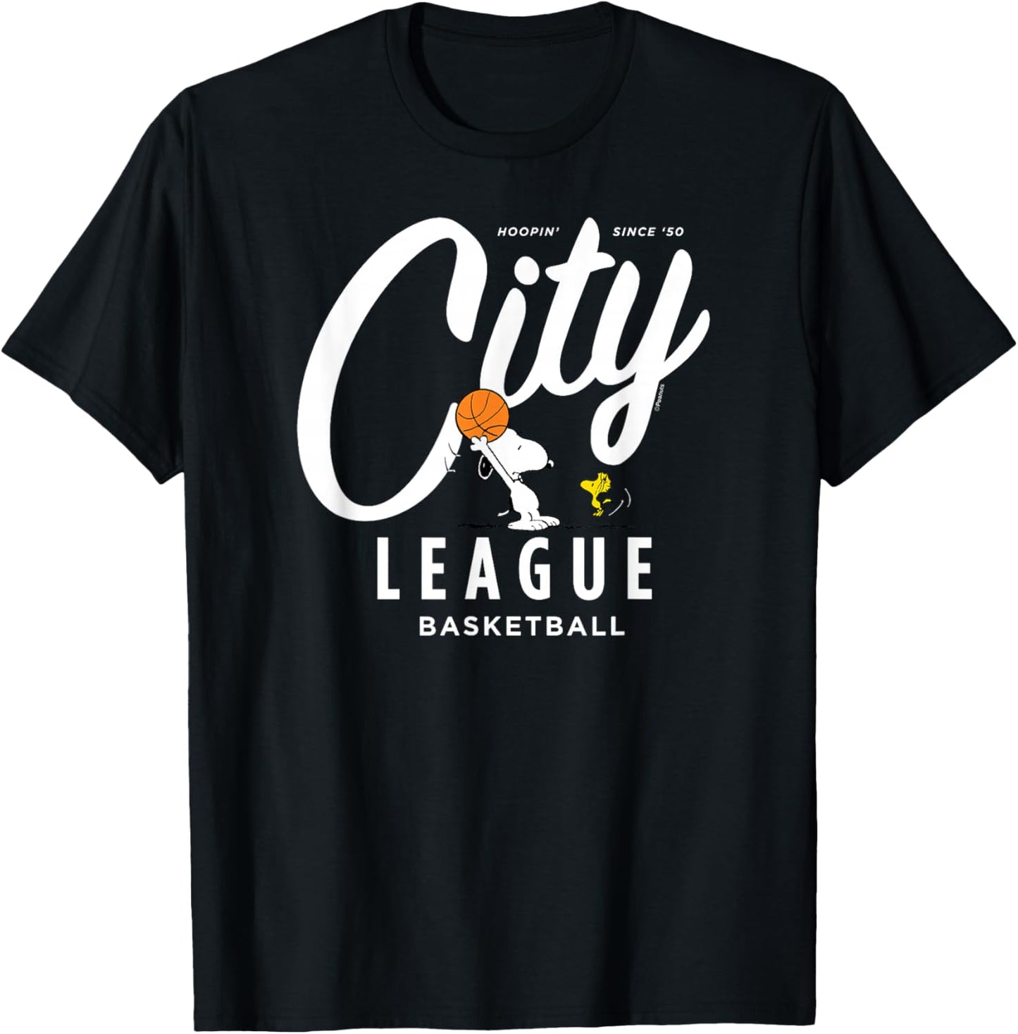 Peanuts Boys -Kids Basketball Graphic Blue Small T-Shirt - T-Shirt | Black