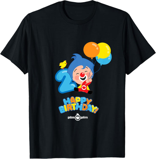 Kids Plim Plim The Kindness Hero - Happy Birthday T-Shirt - T-Shirt | Black
