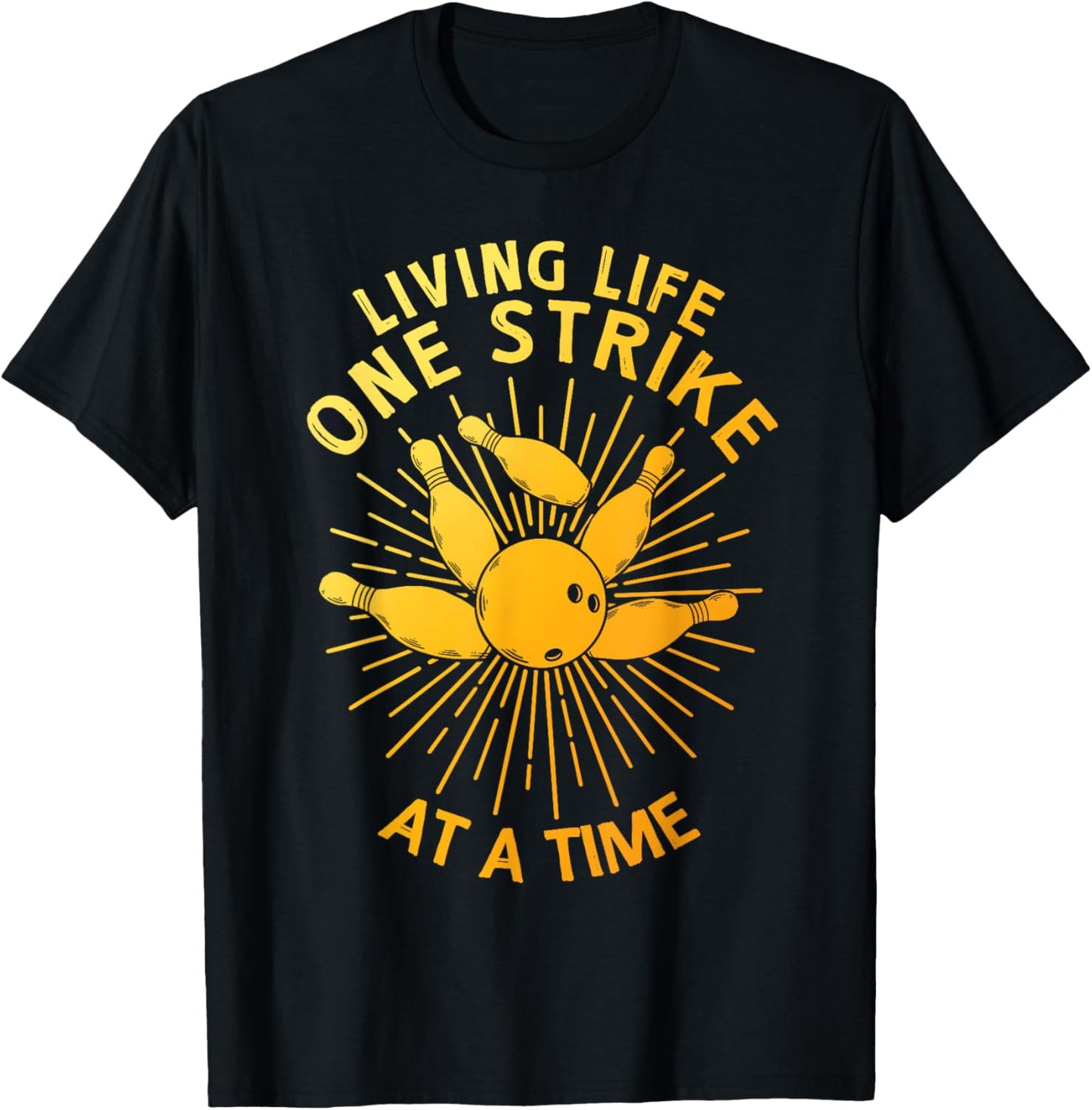 Cool Bowling Art Women Kids Strike Team Gag Bowler T-Shirt - T-Shirt | Black