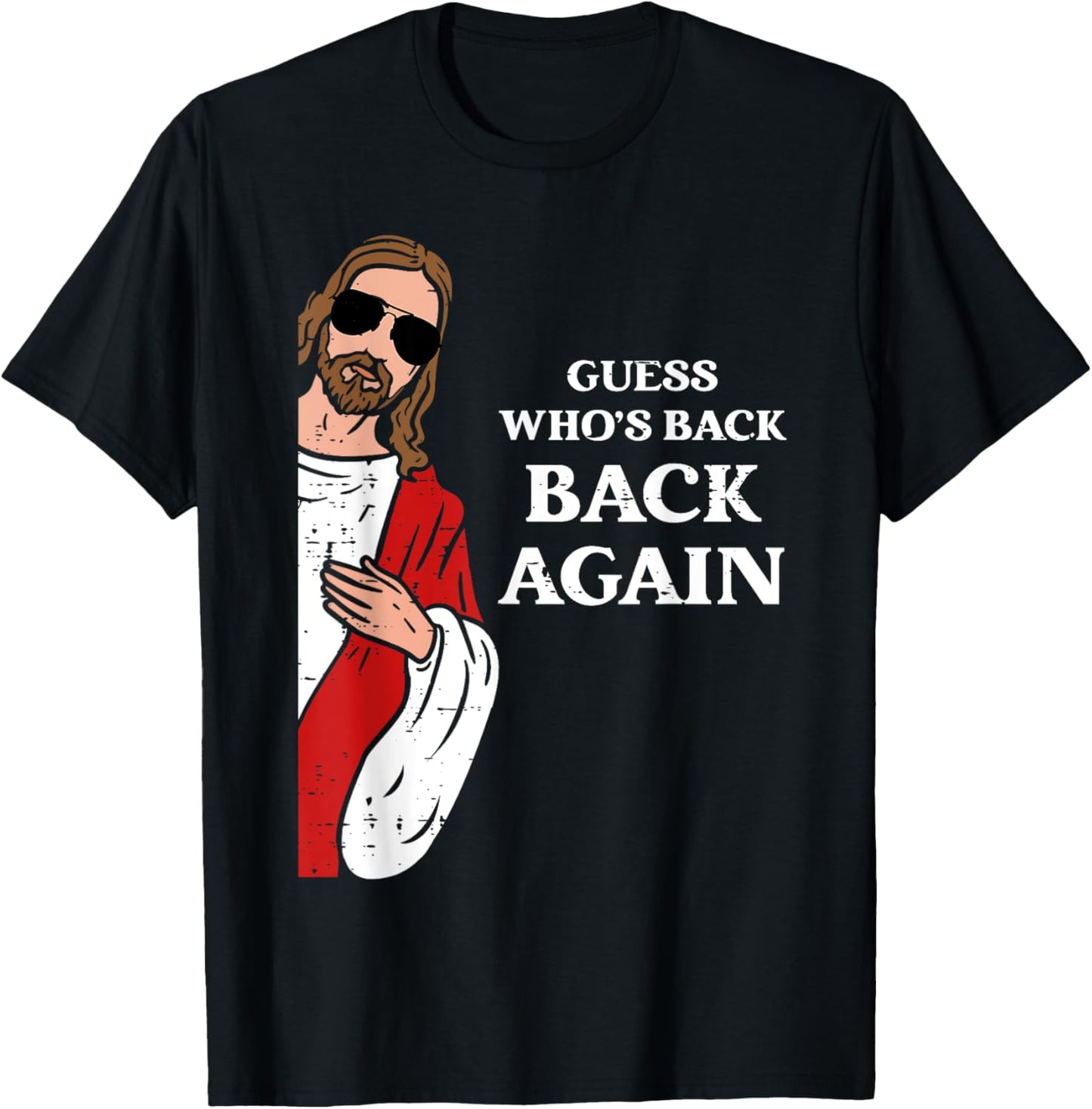 Guess Who's Back Back Again Easter Day Jesus Funny Christian T-Shirt - T-Shirt | Black