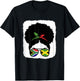 South Africa and Jamaica Mix Half South African Jamaican T-Shirt - T-Shirt | Black