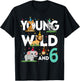 6 Year Old Zoo Birthday Shirt Safari Jungle Animal 6th T-Shirt - T-Shirt | Black