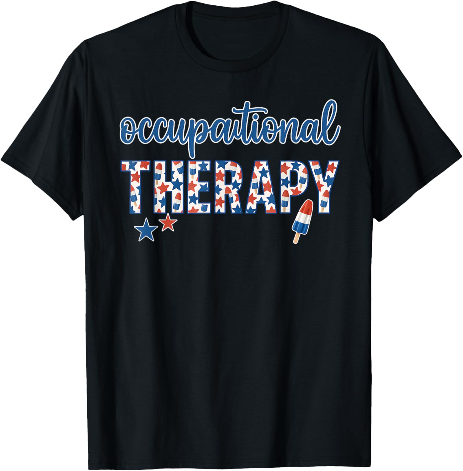 Red White Blue T-Shirt - T-Shirt | Black