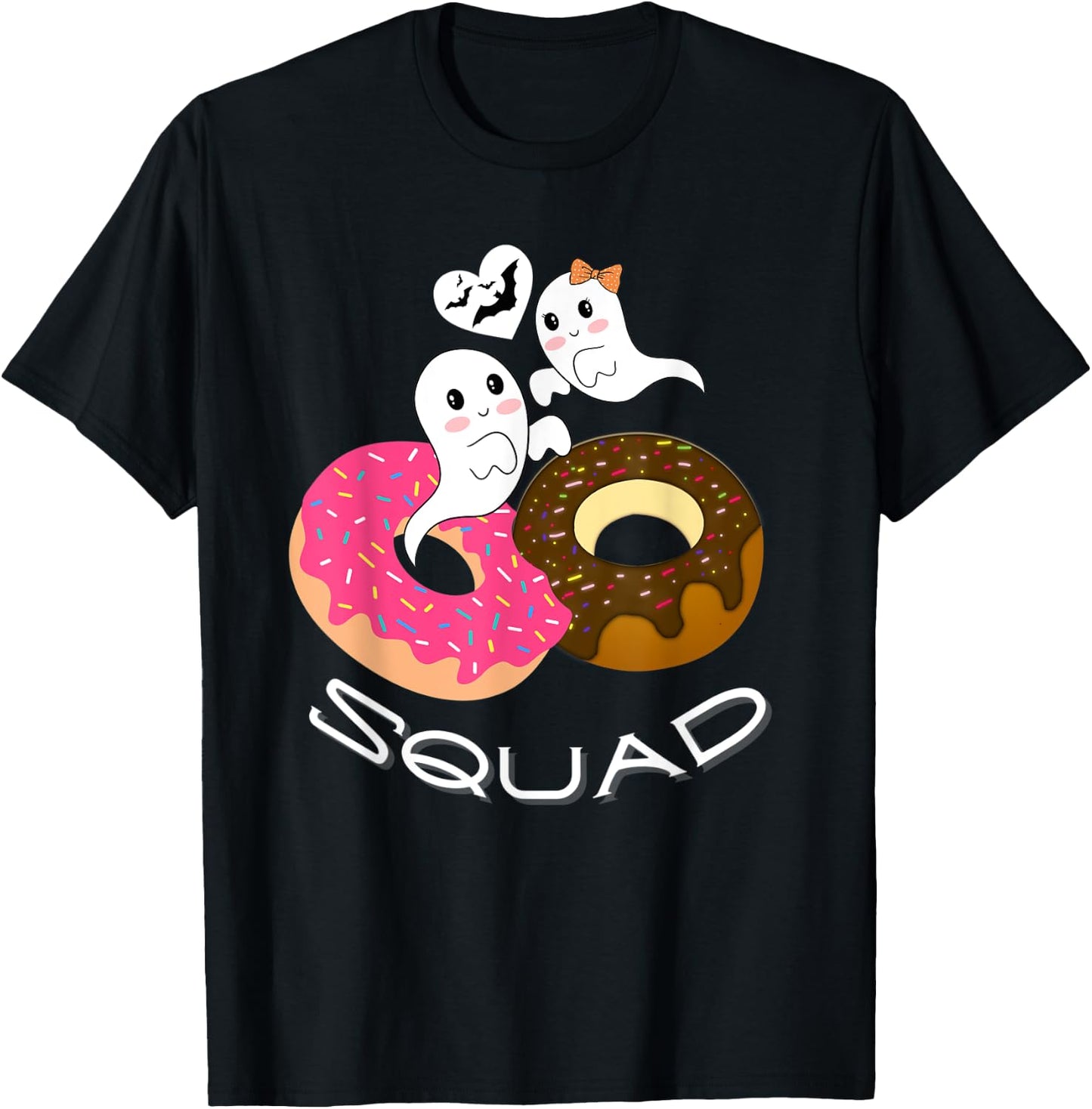 Cute Halloween Donut Squad Boy Girl Party Birthday Lover T-Shirt - T-Shirt | Black
