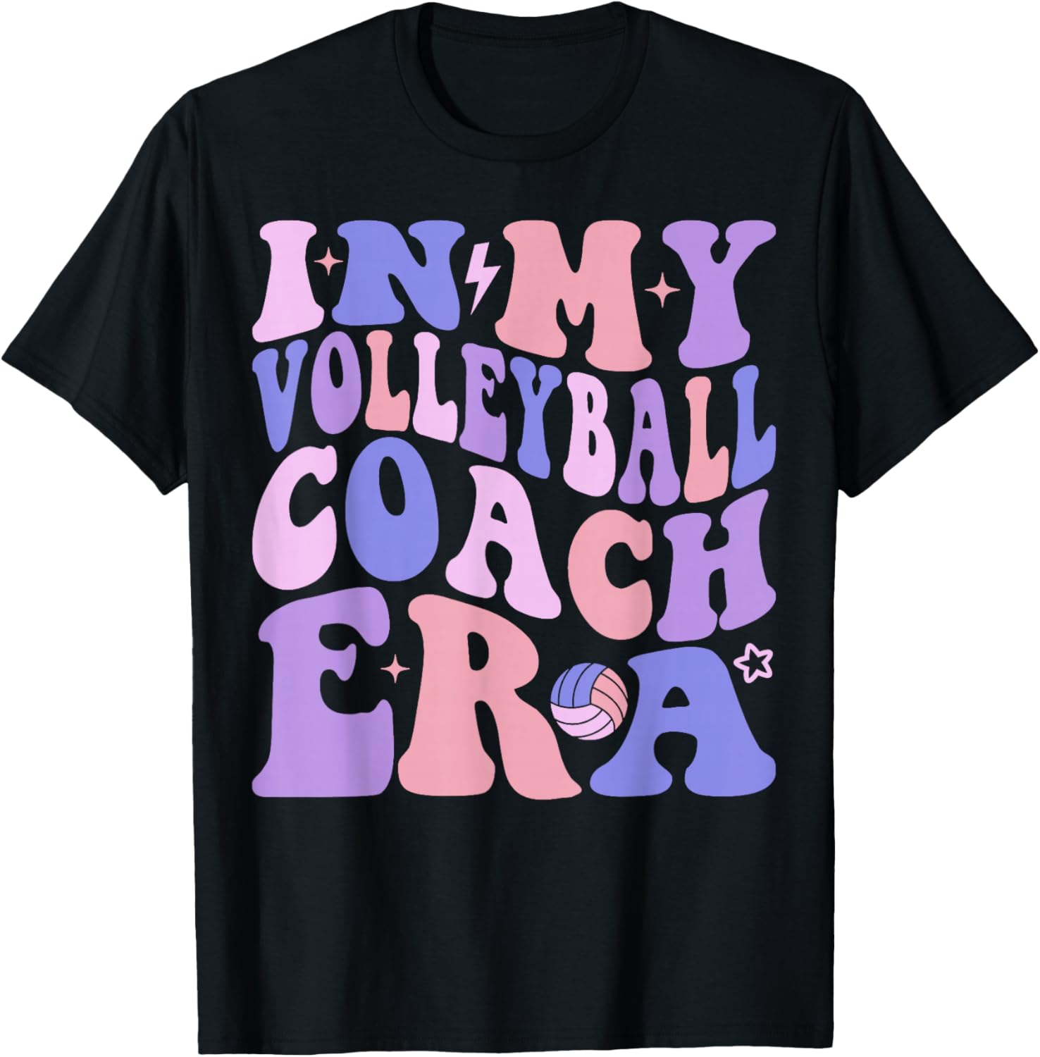 In My Volleyball Coach Era Volleyball Lover Coach Sports T-Shirt - T-Shirt | Black