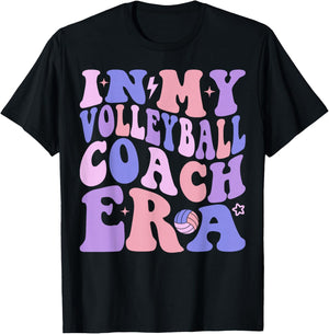 In My Volleyball Coach Era Volleyball Lover Coach Sports T-Shirt - T-Shirt | Black