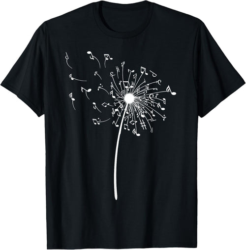 Funny Music Notes Gift Women Cool Dandelion Flower