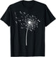 Funny Music Notes Gift Women Cool Dandelion Flower T-Shirt - T-Shirt | Black