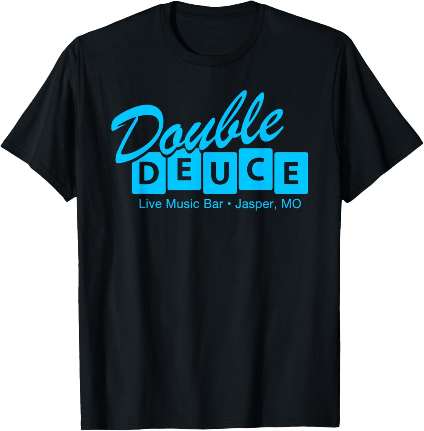 Double Deuce Funny Retro Road Side Bar House T-Shirt - T-Shirt | Black