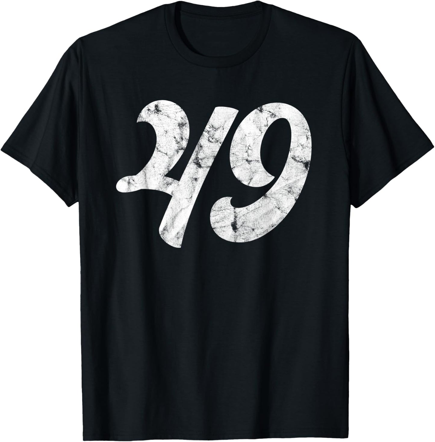 49th Birthday gift | Classic Vintage Women Men 49 year old T-Shirt - T-Shirt | Black