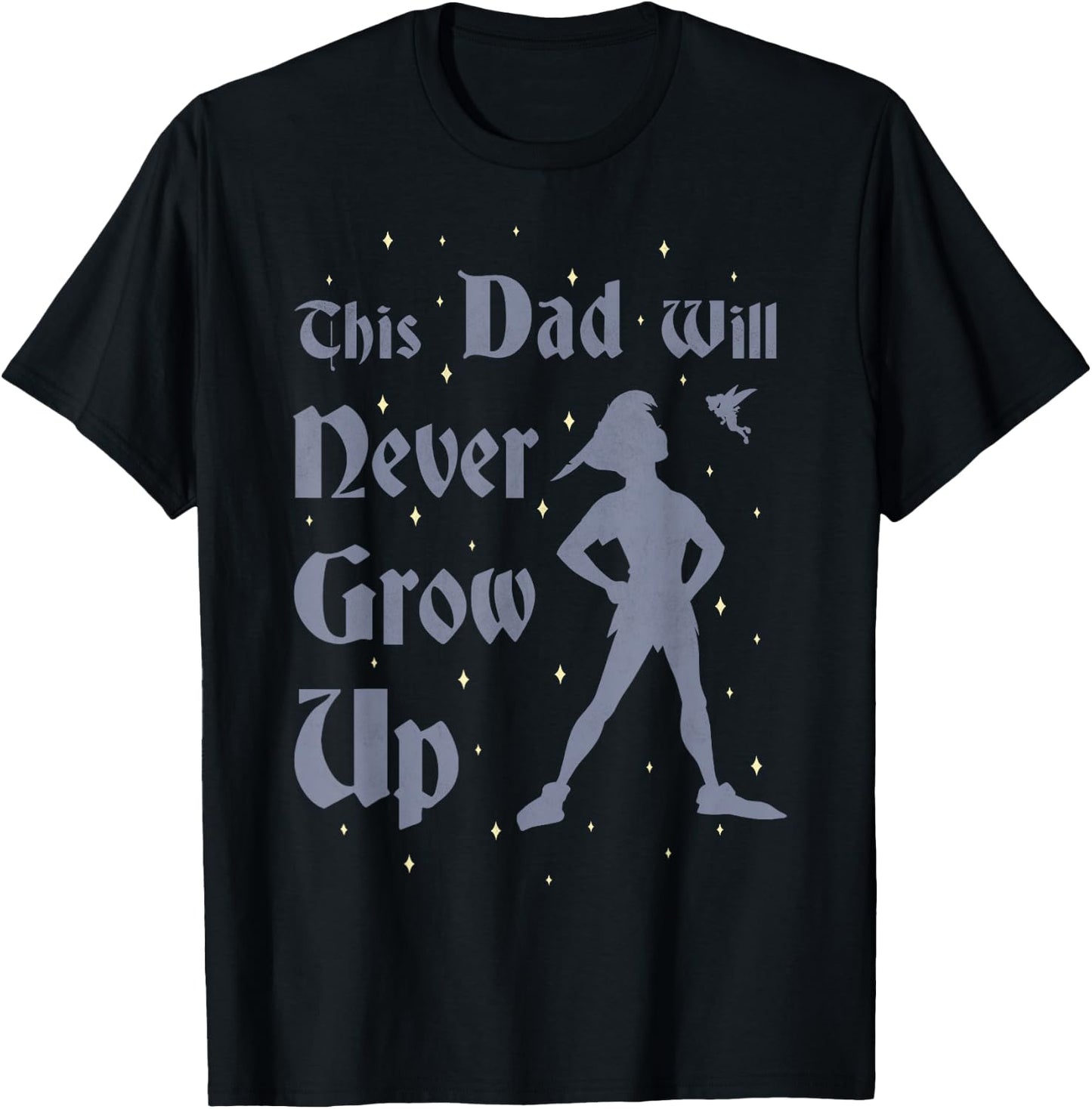 Disney Peter Pan This Dad Will Never Grow Up Graphic T-Shirt - T-Shirt | Black