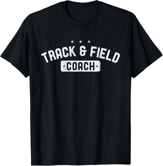 Track & Field Coach Vintage Track & Field T-Shirt - T-Shirt | Black