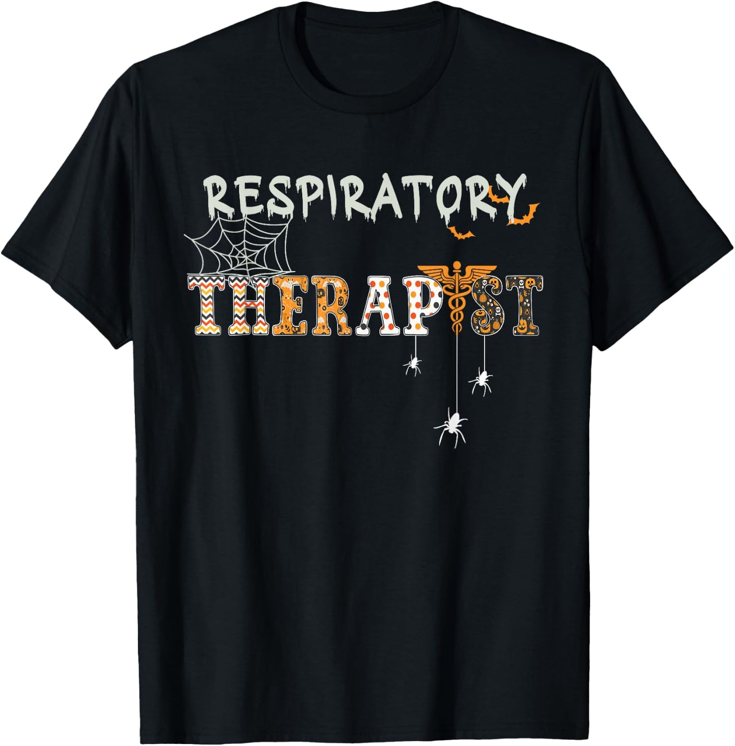 Respiratory Therapist funny Halloween Future Nurse spooky T-Shirt - T-Shirt | Black