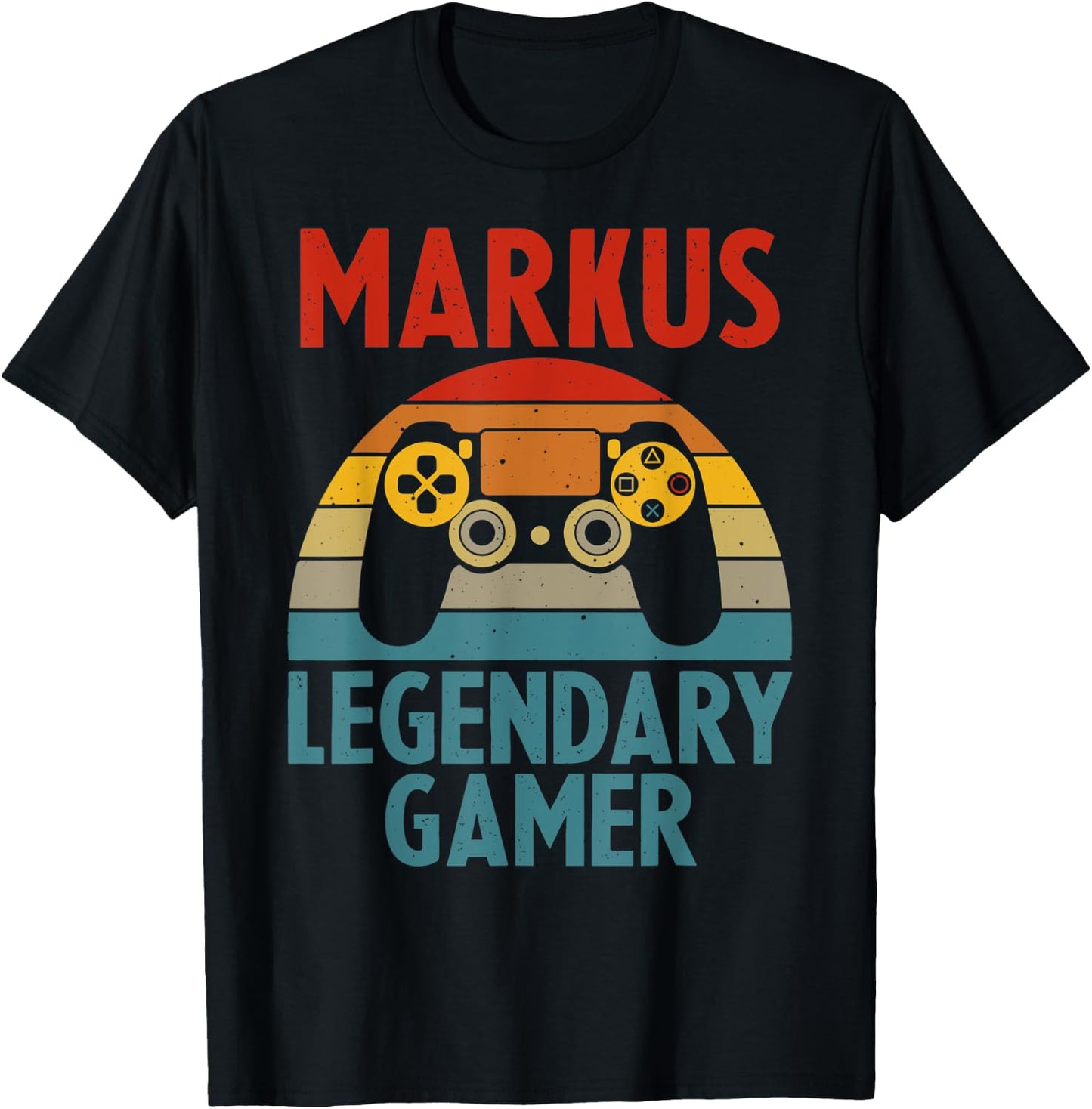 MARKUS Gift Name Personalized Funny Gaming Geek Birthday T-Shirt - T-Shirt | Black