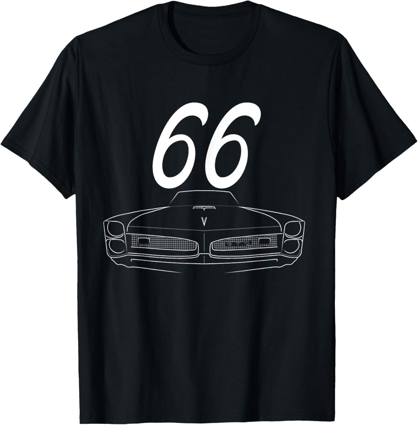 1966 66 GTO Classic Car Old School Muscle Yellow Car T-Shirt - T-Shirt | Black