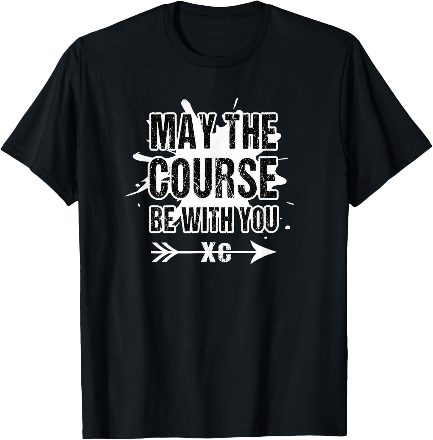 Cross Country Runner- May The Course Be with You T-Shirt - T-Shirt | Black