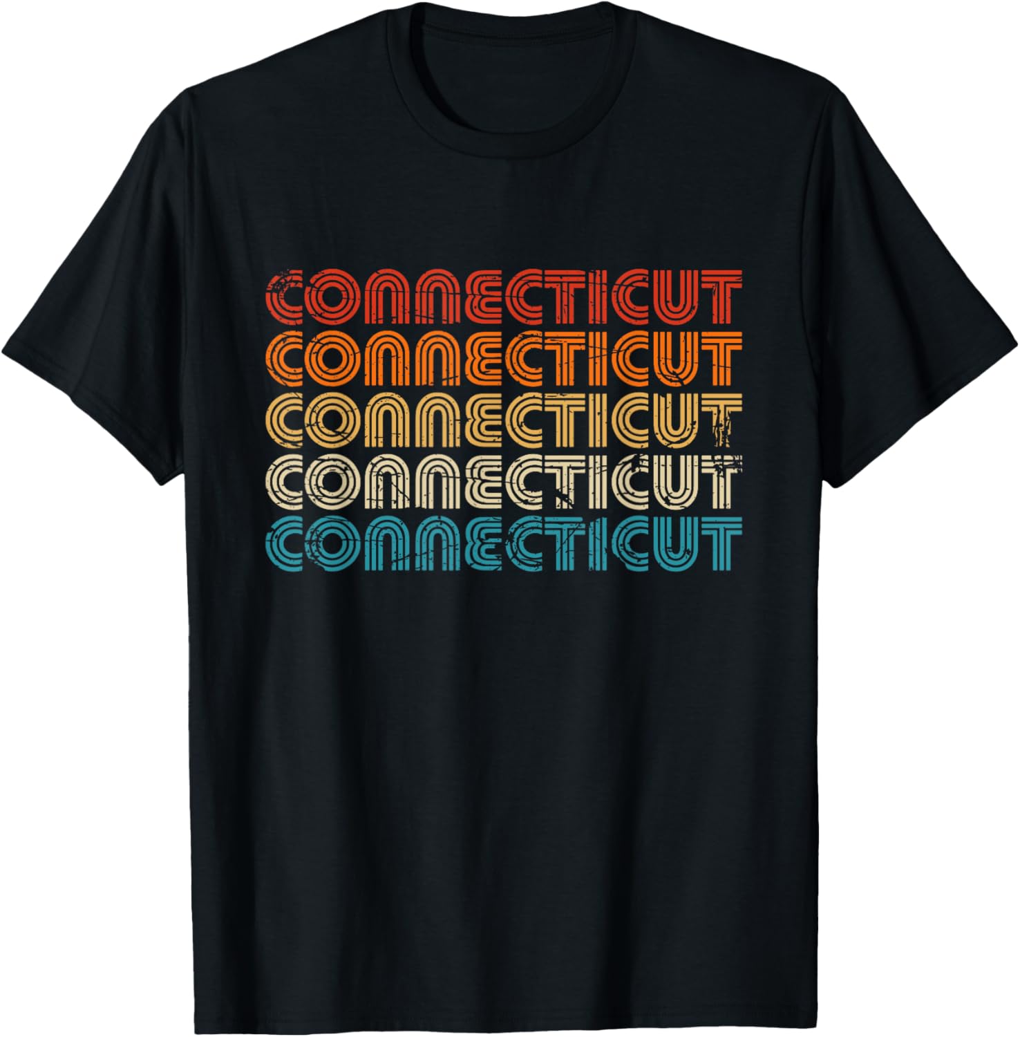 Connecticut State Country Retro Vintage Women Youth T-Shirt - T-Shirt | Black