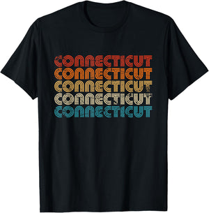 Connecticut State Country Retro Vintage Women Youth T-Shirt - T-Shirt | Black