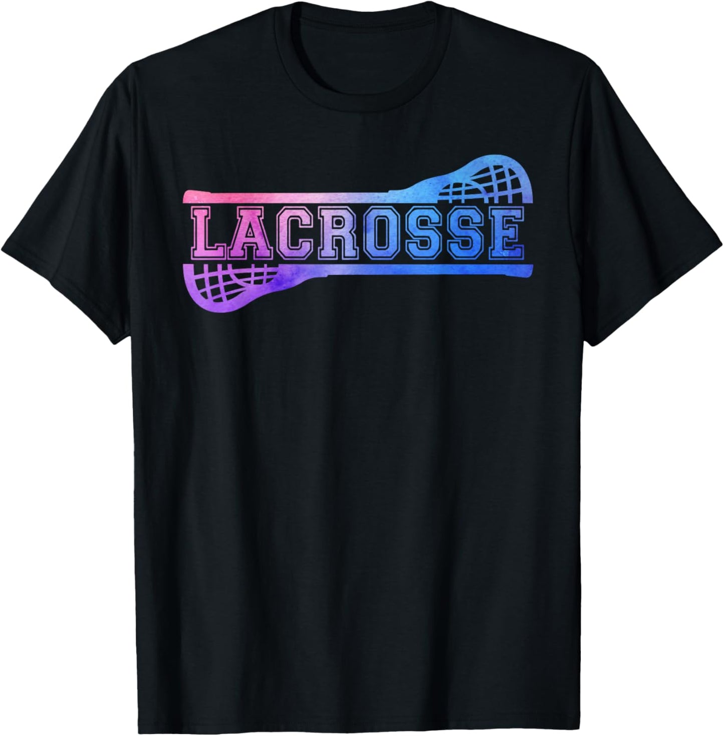 Cool Lacrosse Design For Girls Boy Tie-dye Crossed Sticks T-Shirt - T-Shirt | Black