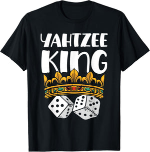Yahtzee King Game Night Dice Game T-Shirt - T-Shirt | Black