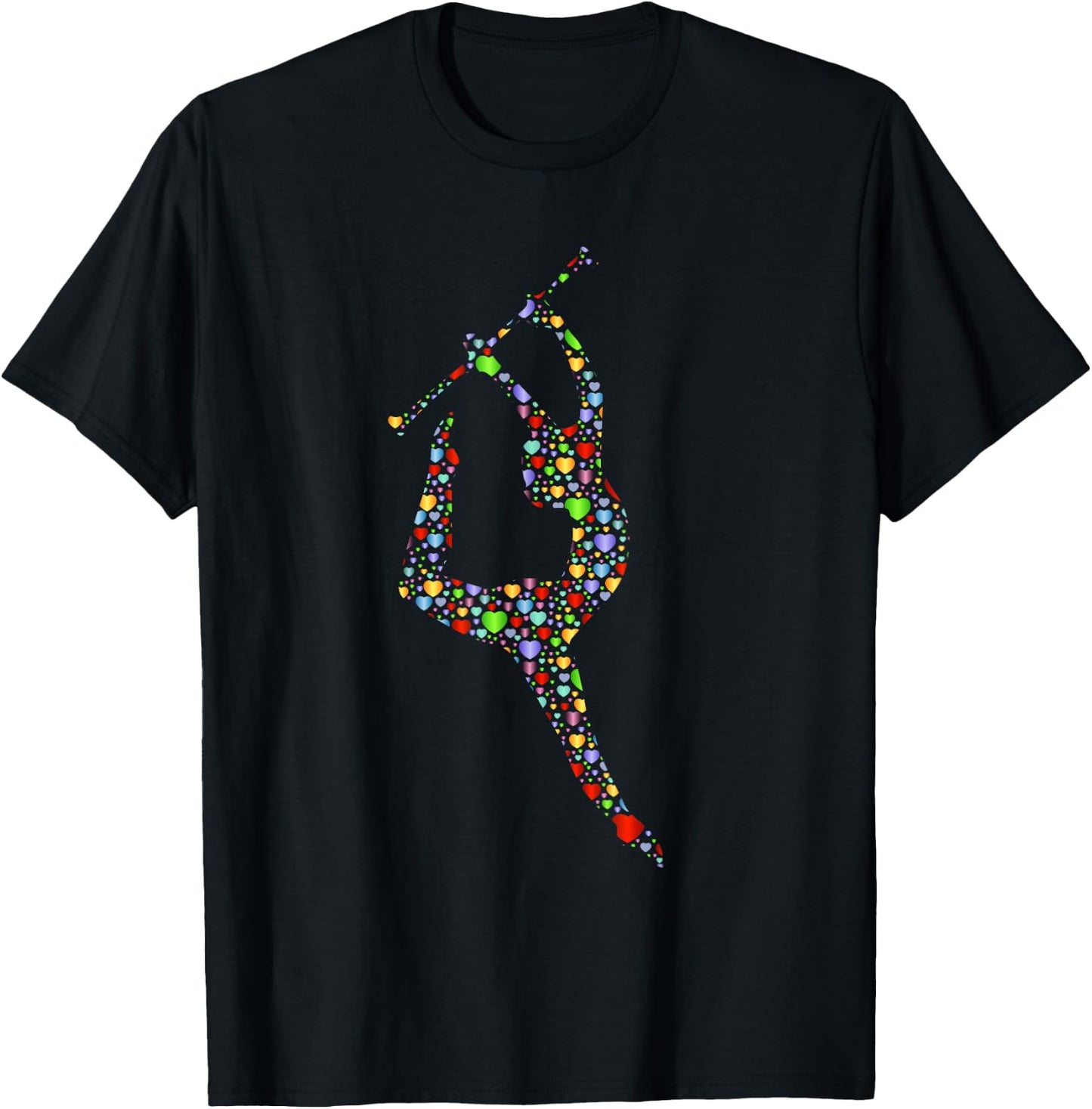 Baton Twirling Girl Silhouette Gift Twirler Gifts T-Shirt - T-Shirt | Black
