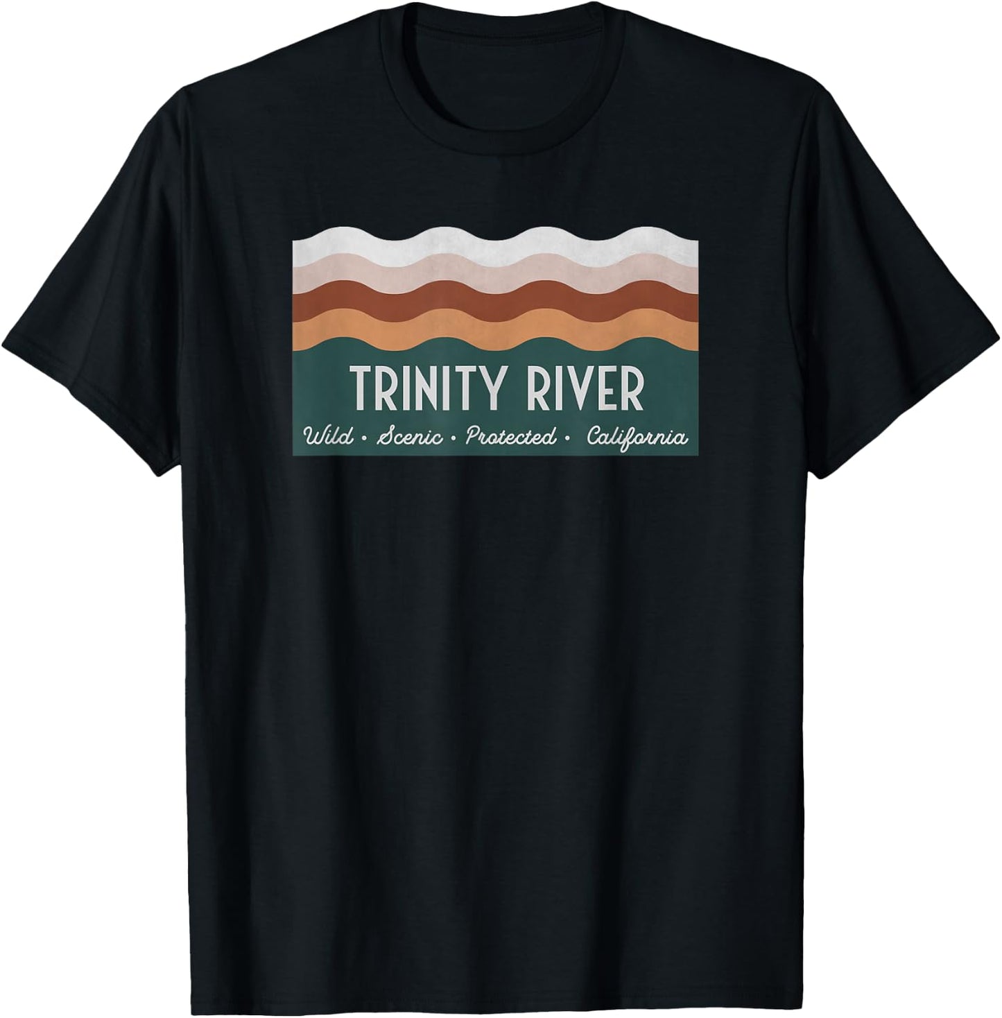 Wild Scenic Protected California - Trinity River T-Shirt - T-Shirt | Black