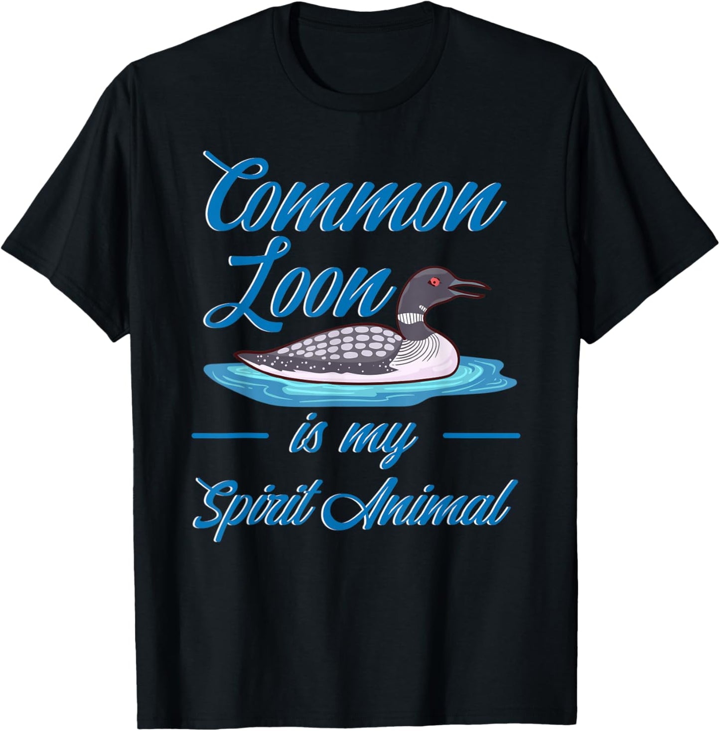 Common Loon Bird Ducks Funny Cute T-Shirt - T-Shirt | Black