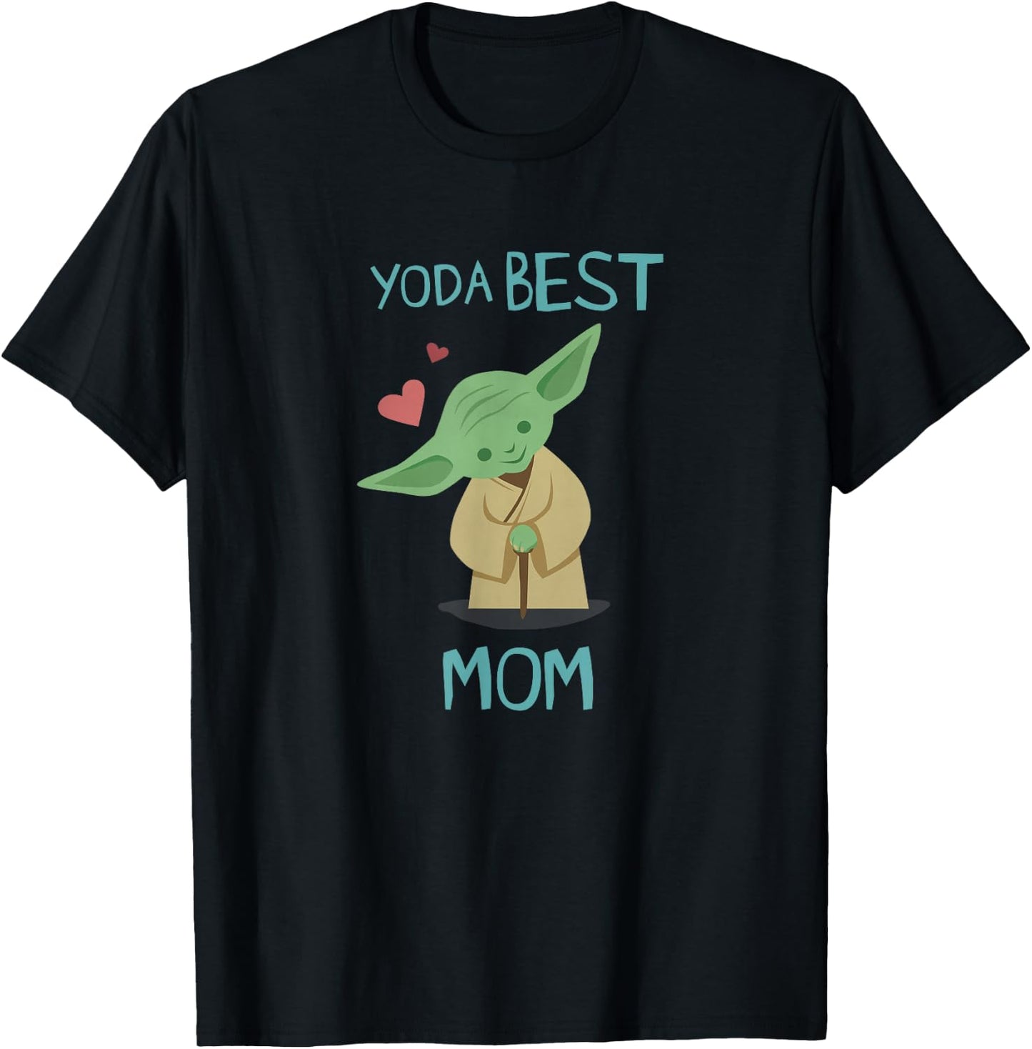Star Wars Yoda Best Mom Yoda Chibi Portrait T-Shirt - T-Shirt | Black