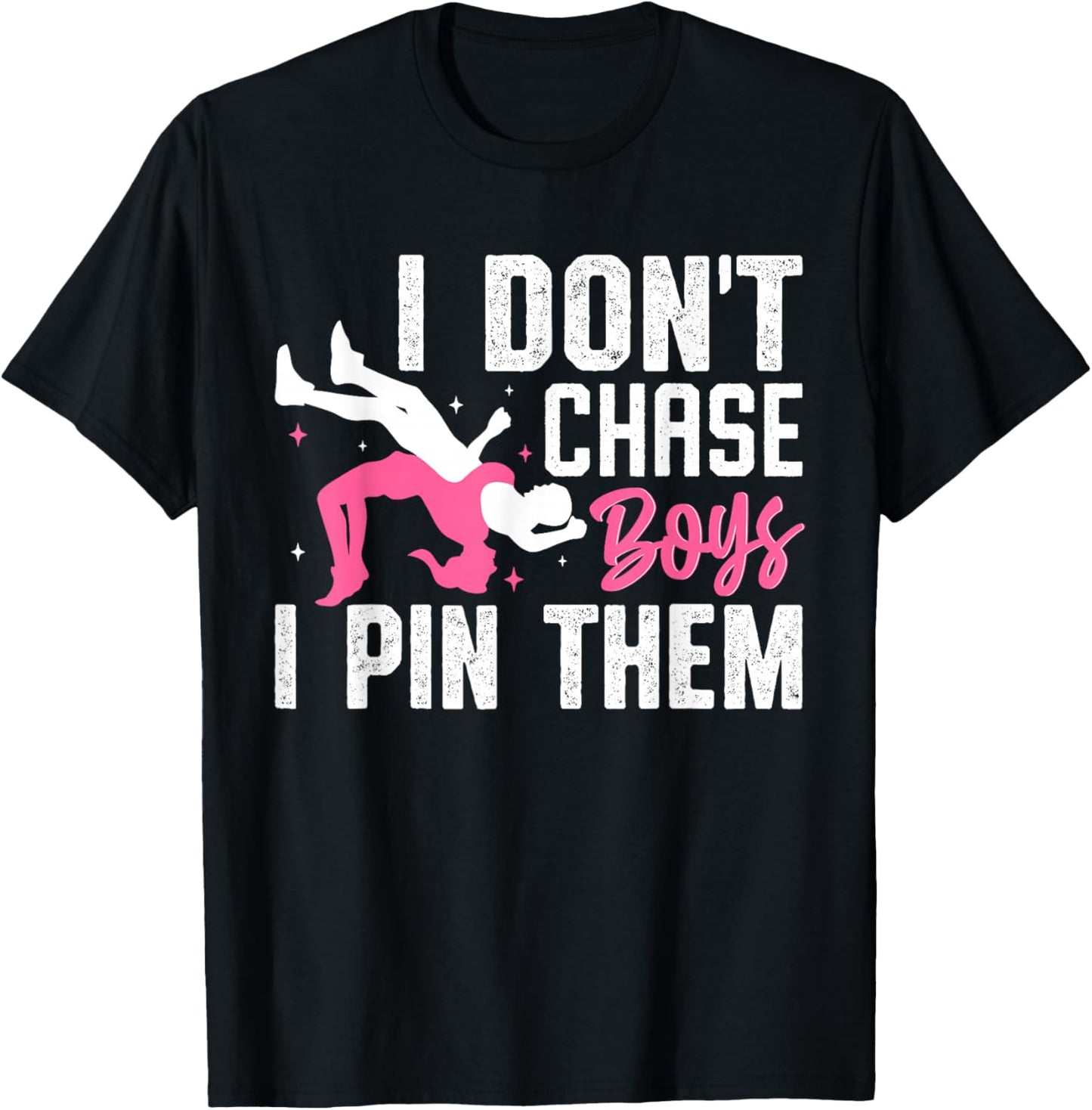 Wrestling Shirt Women Girls Funny Wrestler Mom Wrestle T-Shirt - T-Shirt | Black