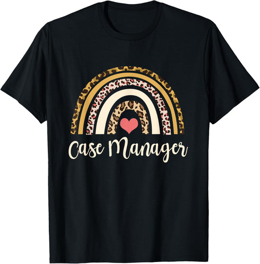 Case Manager Rainbow Funny Halloween Case Management T-Shirt - T-Shirt | Black