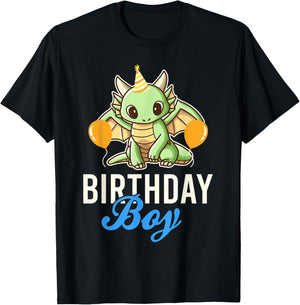 Cute Dragon Birthday Boy T-Shirt - T-Shirt | Black