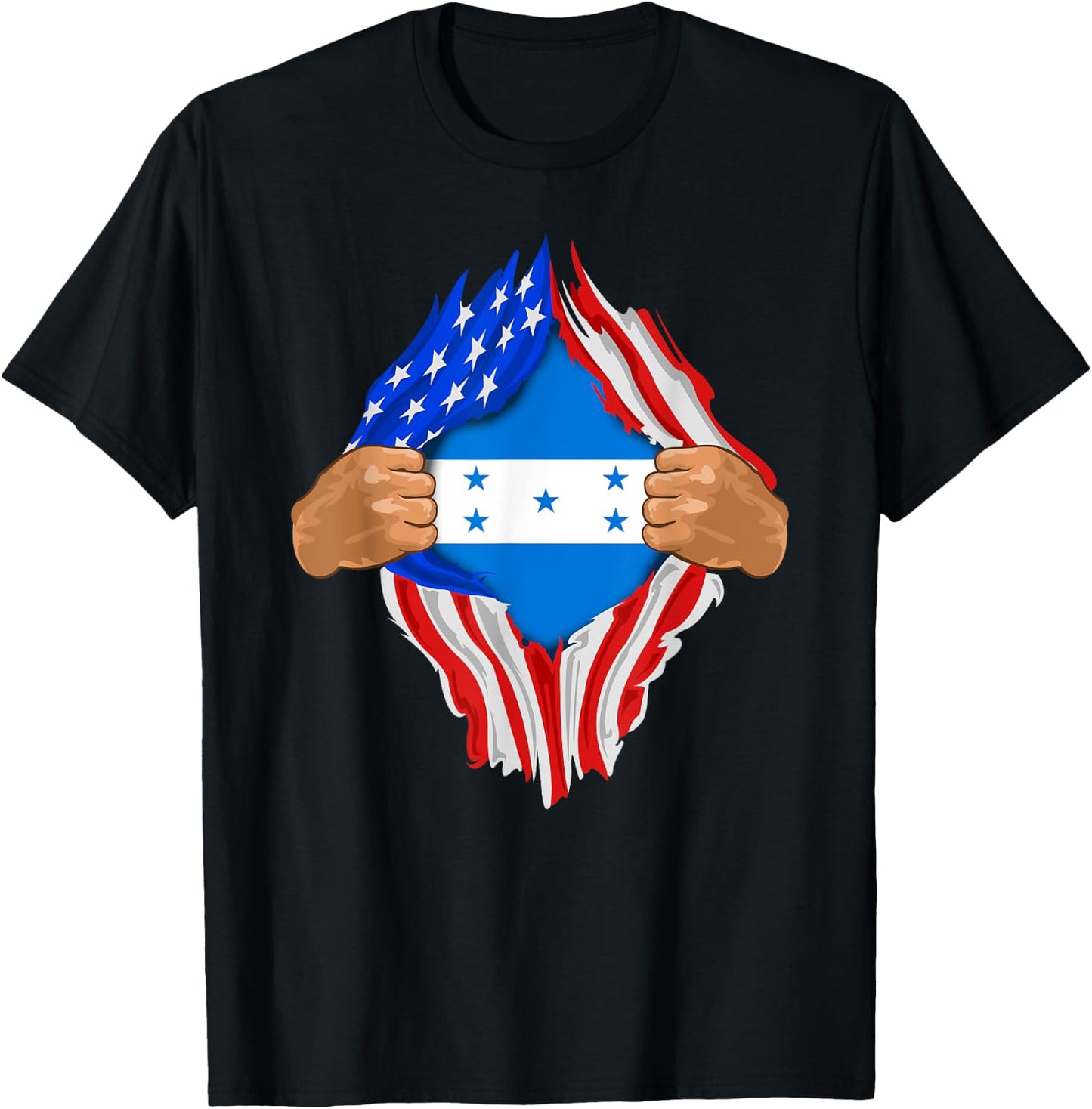 Honduran Blood Inside Me | Honduras Flag Gift T-Shirt - T-Shirt | Black