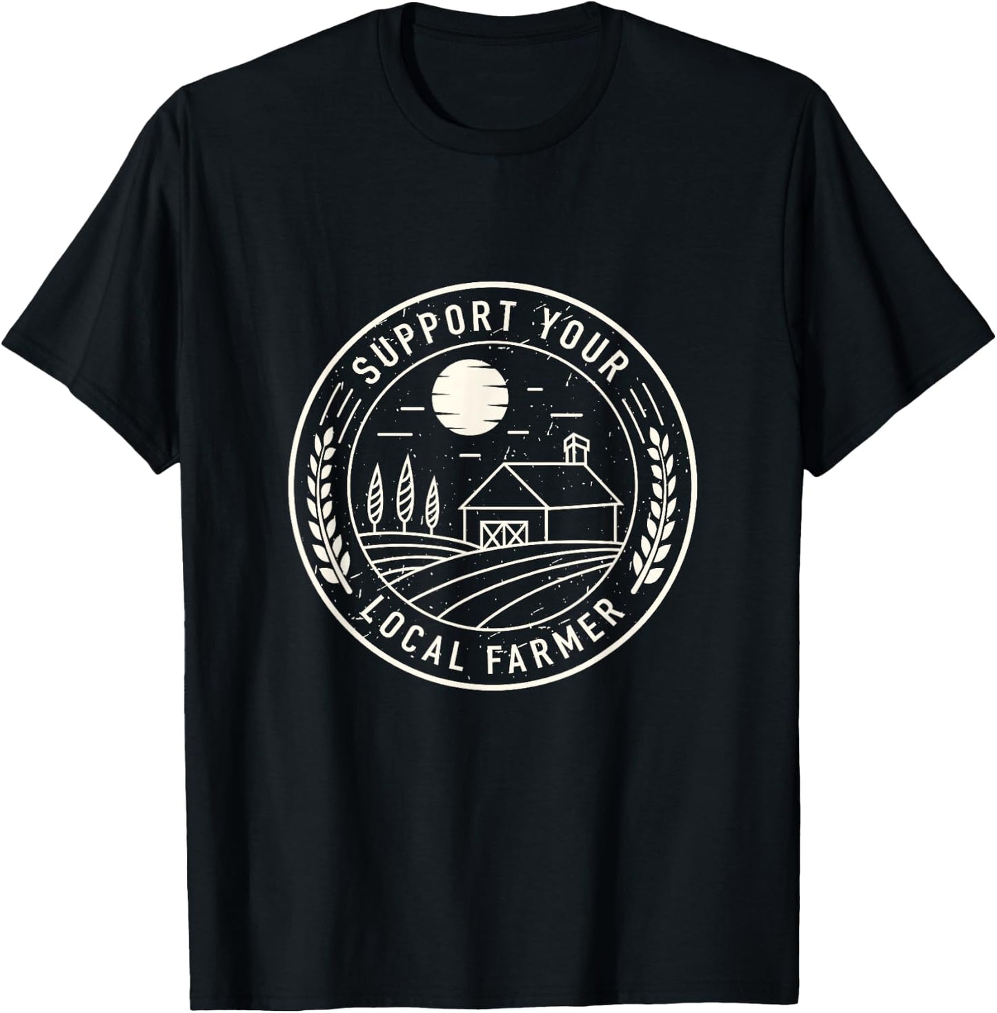 No farms no food support your local farm market T-Shirt - T-Shirt | Black