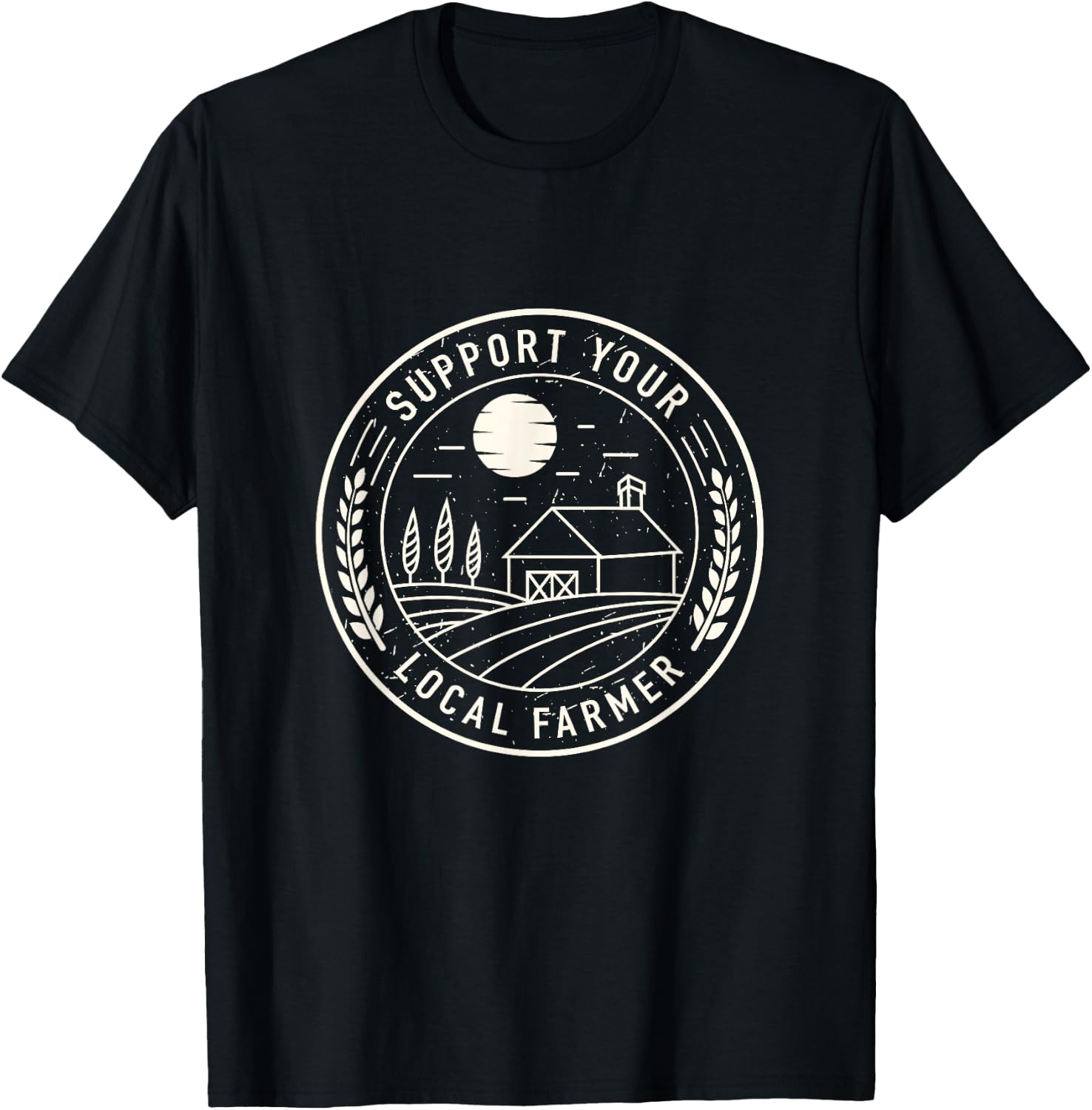 No farms no food support your local farm market T-Shirt - T-Shirt | Black