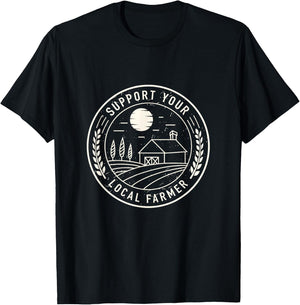 No farms no food support your local farm market T-Shirt - T-Shirt | Black
