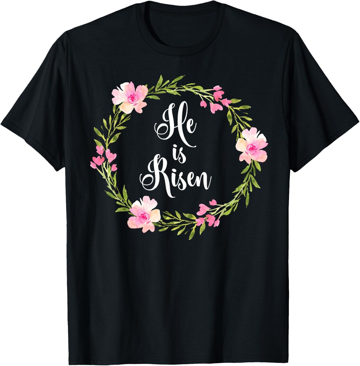 Inspirational He Is Risen . Faith . T-Shirt - T-Shirt | Black