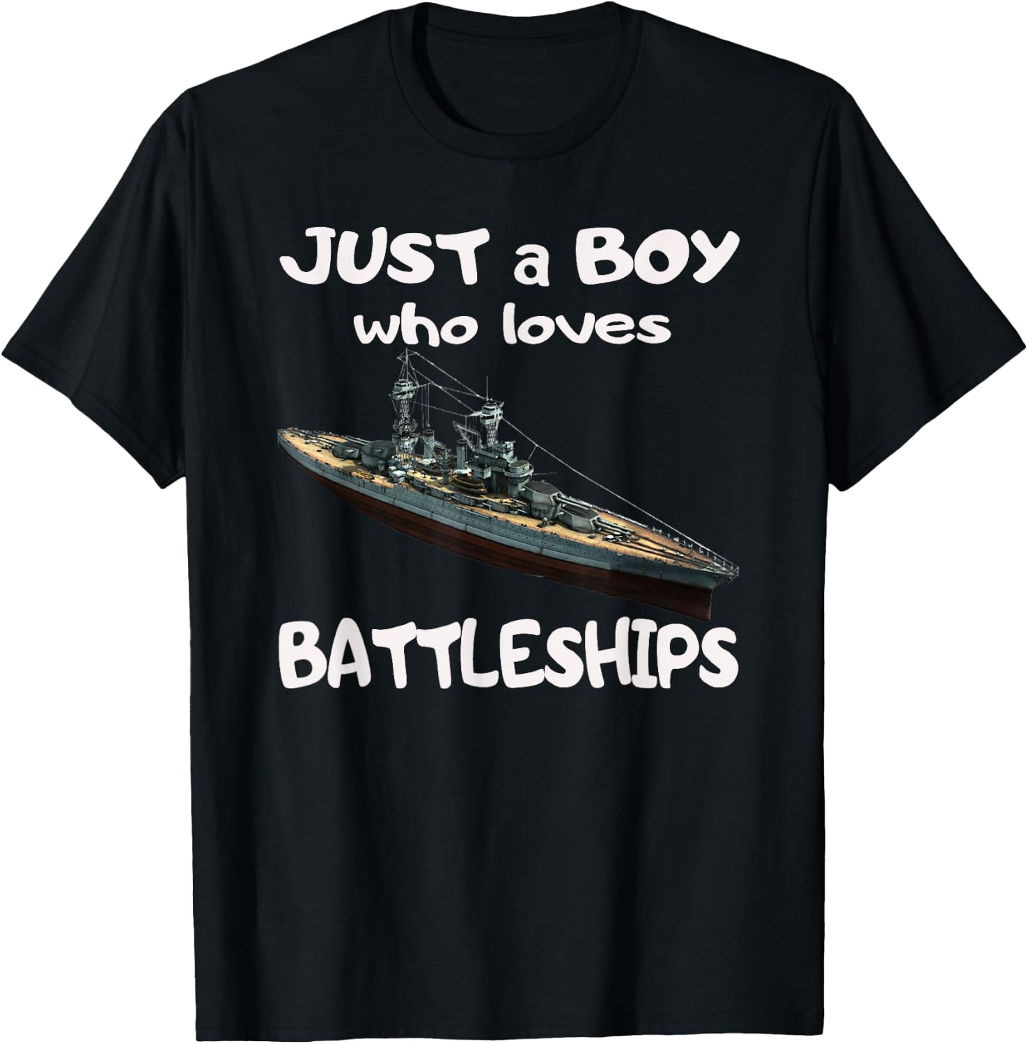 USS Colorado BB-45 WW2 Warship Boy Who Loves Battleship T-Shirt - T-Shirt | Black