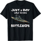 USS Colorado BB-45 WW2 Warship Boy Who Loves Battleship T-Shirt - T-Shirt | Black