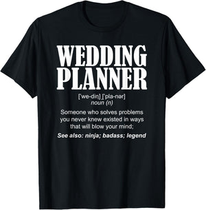 Wedding Planner Definition T-Shirt - T-Shirt | Black