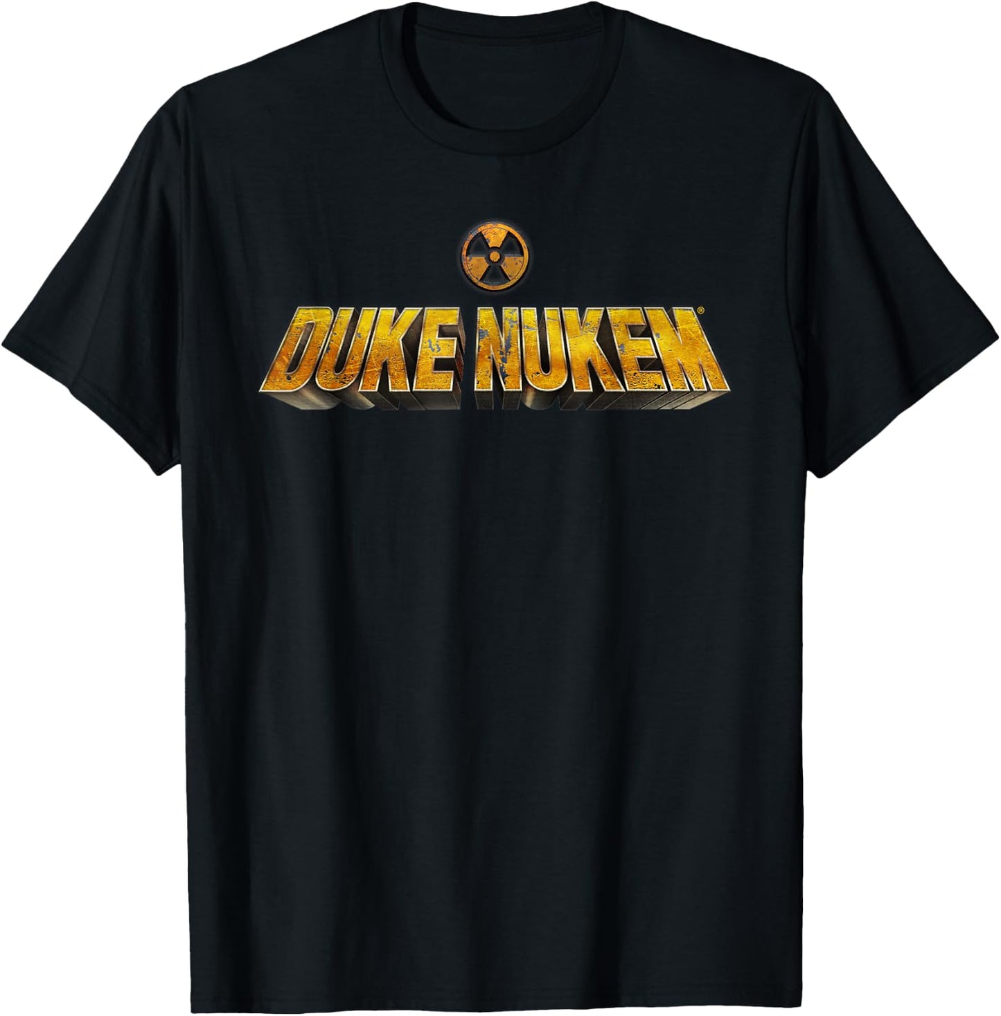 Duke Nukem Logo Radiation Symbol Official Retro Gaming T-Shirt - T-Shirt | Black