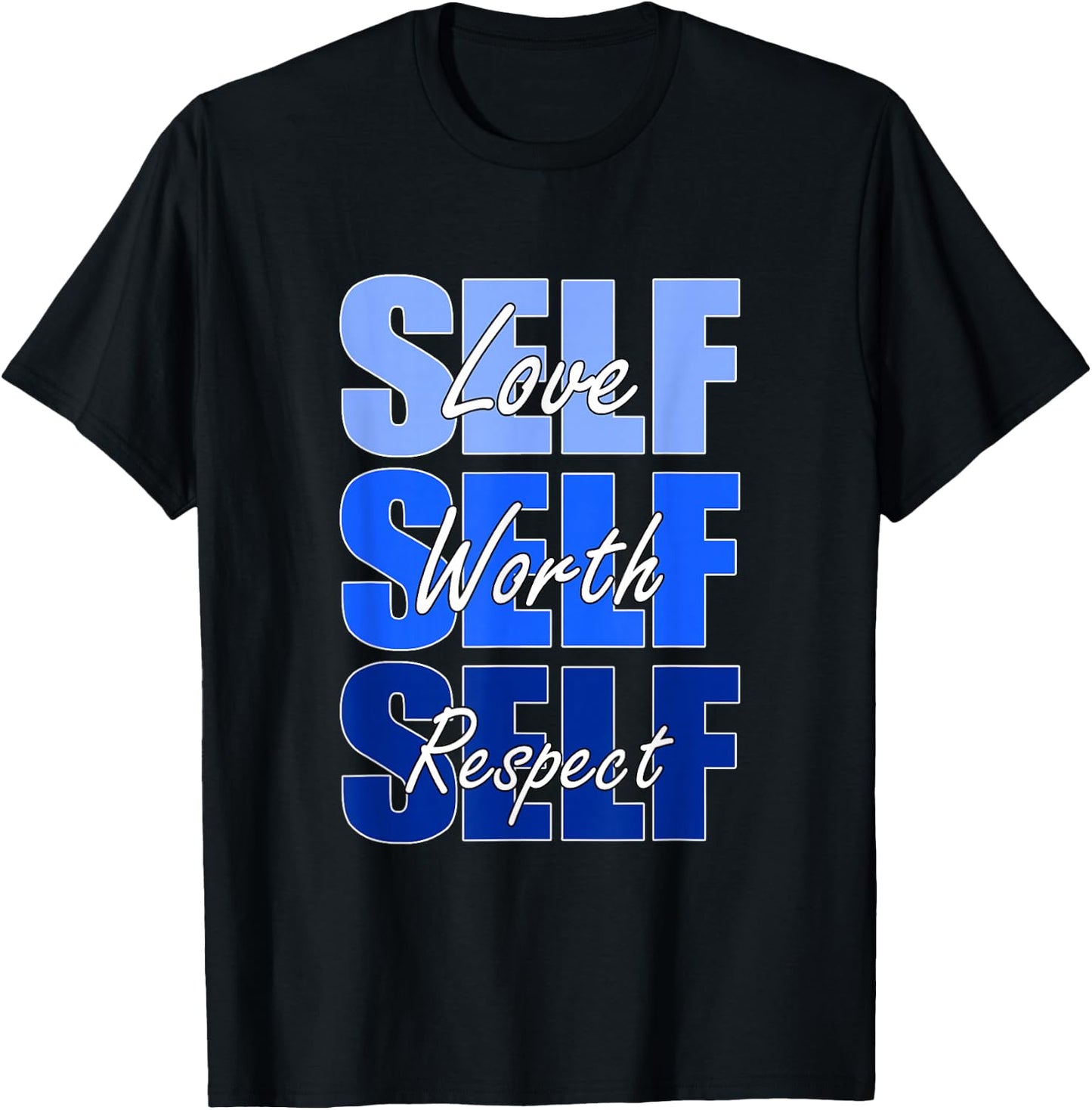 Blue Self-ish X3 Royal Blue Graphic T-Shirt - T-Shirt | Black