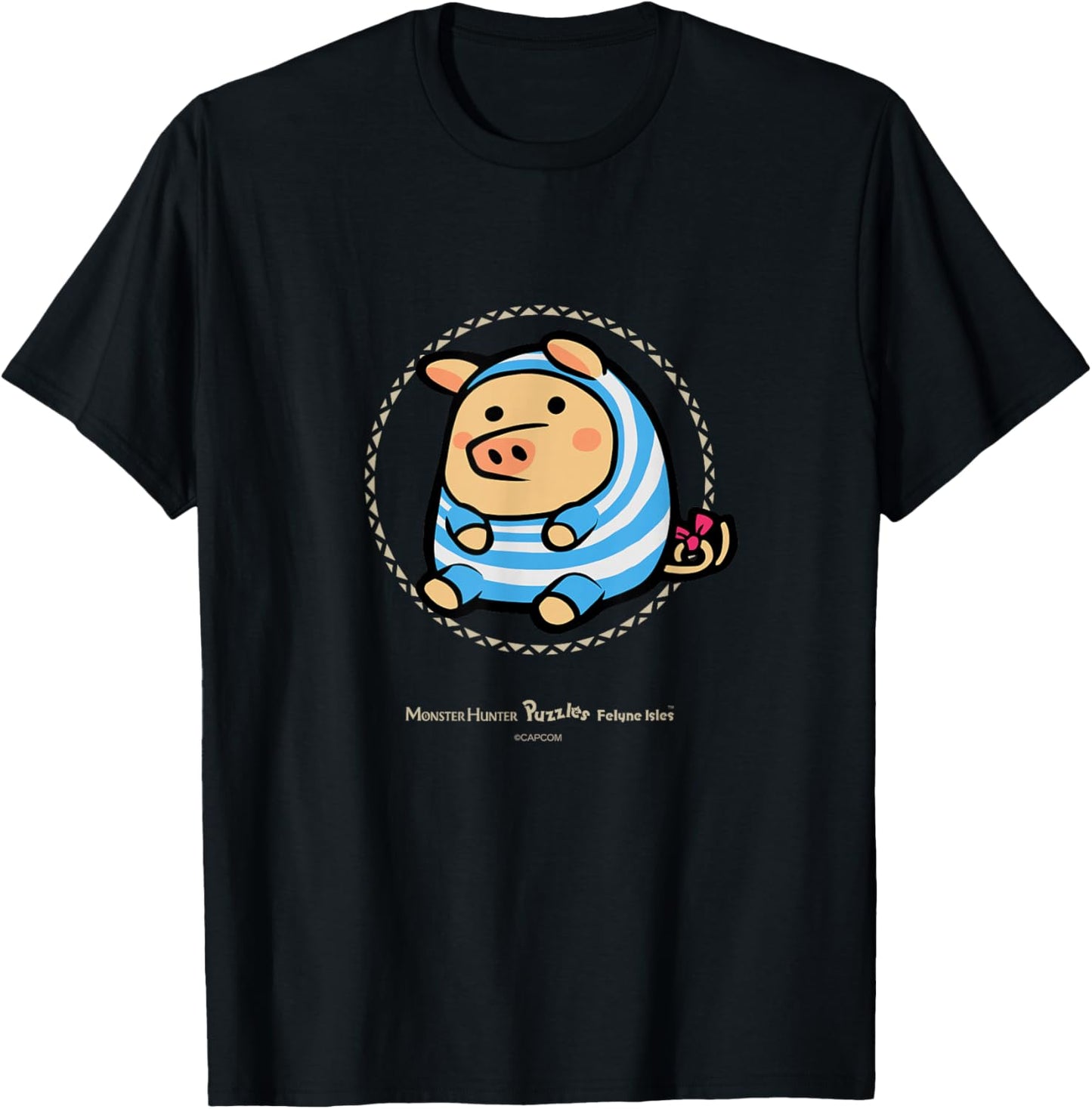 Monster Hunter Puzzles: Felyne Isles Radical Poogie T-Shirt - T-Shirt | Black