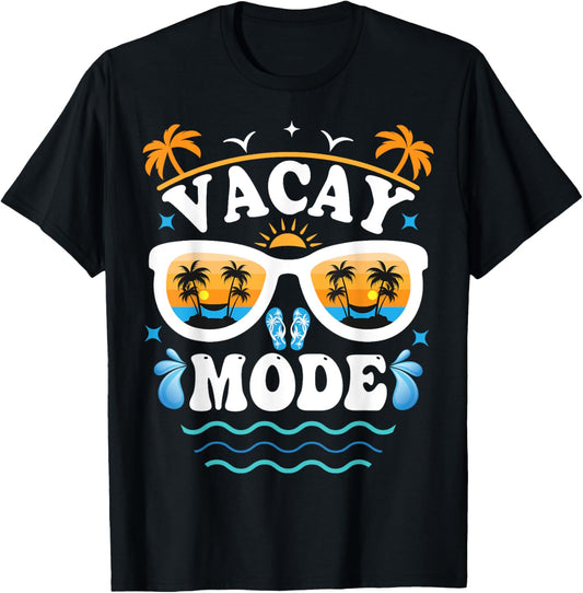 Vacay Mode Shirt For Summer Cruise Holiday Family Vacation Men Women Kids T-Shirt - T-Shirt | Black