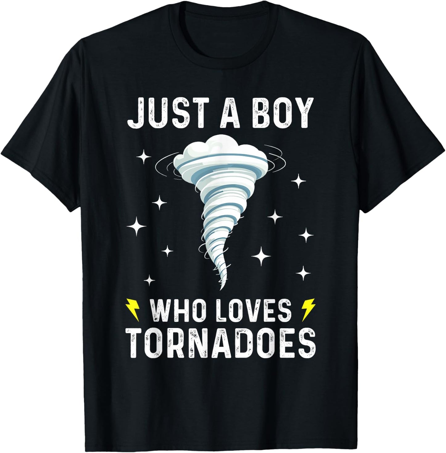 Funny Tornado Gift Boys Kids Hurricane Weather Chaser T-Shirt - T-Shirt | Black