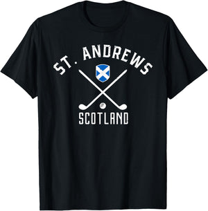 St. Andrews Scotland Golf T-Shirt - T-Shirt | Black