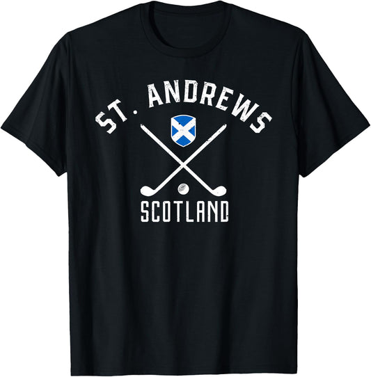 St. Andrews Scotland Golf T-Shirt - T-Shirt | Black