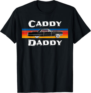 Vintage Car, Caddy Daddy, Retro De Ville T-Shirt - T-Shirt | Black