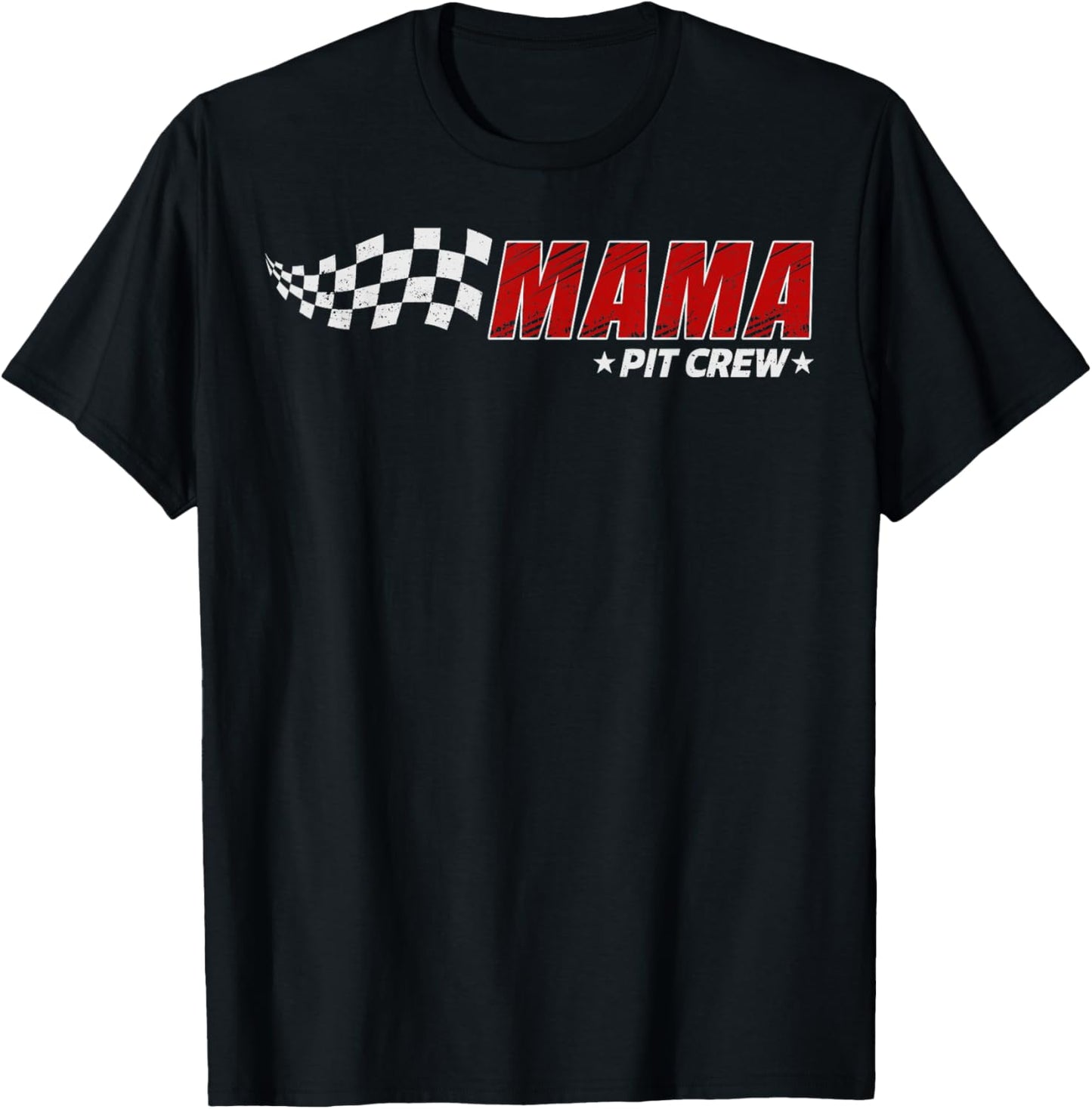 Mama Pit Crew Race Car Birthday Family Matching Pit Crew T-Shirt - T-Shirt | Black