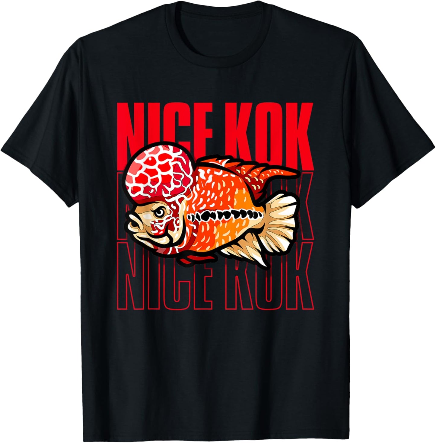 Nice Kok Funny Flowerhorn Cichlid Fish Keeper T-Shirt - T-Shirt | Black
