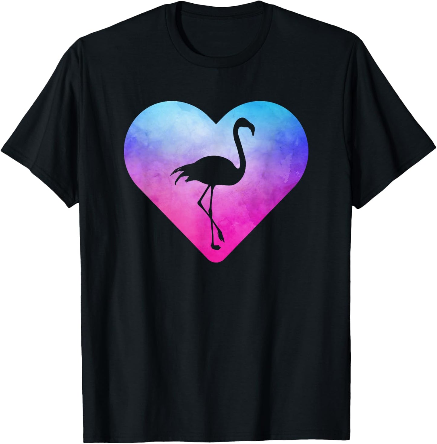 Women or Girls Flamingo Bird T-Shirt - T-Shirt | Black